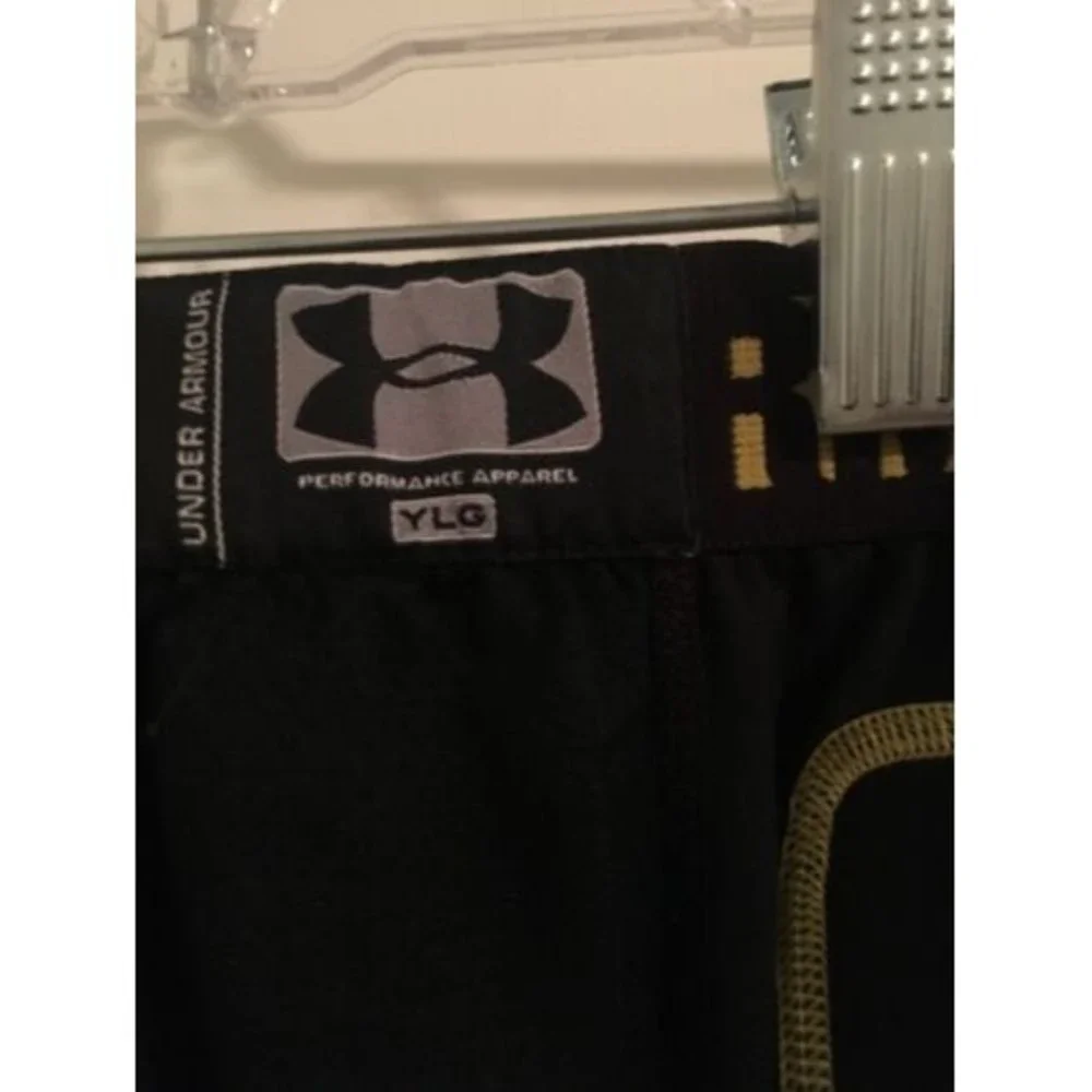 1 Pc Under Armour Youth Boys Black Boxer Brief Compression Fitted Shorts Size L